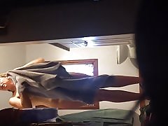 Warme vrouw na douche